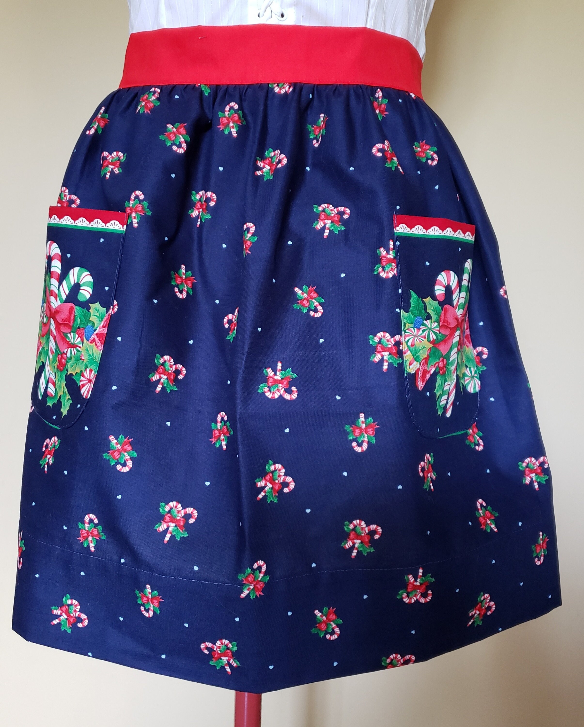 Candy Cane Apron Christmas Apron Holiday Apron gift for her Etsy