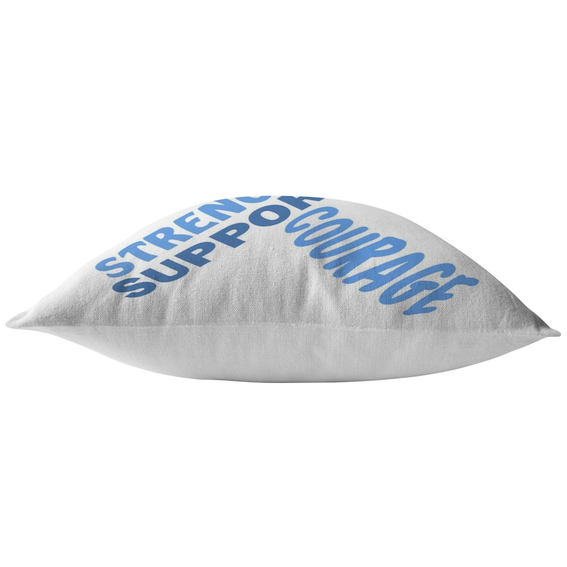 Light Blue Awareness Ribbon With Words Pillow To Raise Awareness For Thyroid Disease Addison/'s Disease Graves/' Disease Chronic Illness