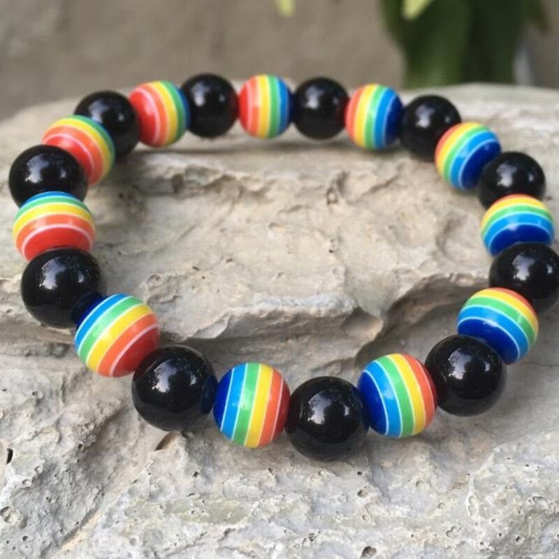 Rainbow Beads Hand Bracelet Charm