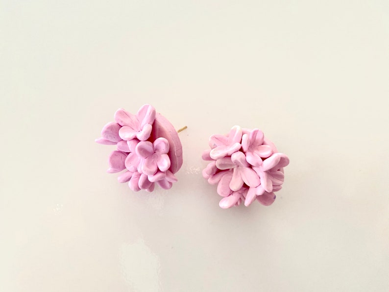 Floral Stud Earrings,Flower Earrings Statement Jeweley Clay Jewelry,Bridesmaid Earrings