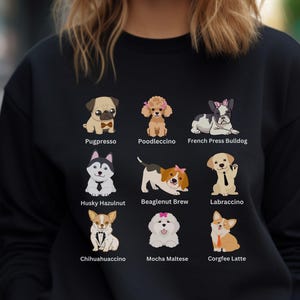 Coquette Dog Mom Sweatshirt for Coffee Lover, Funny Dog Shirt for Women, Birthday Gift for Her, Mother&#39;s Day Gift, Coffee Lover Sweater Gift