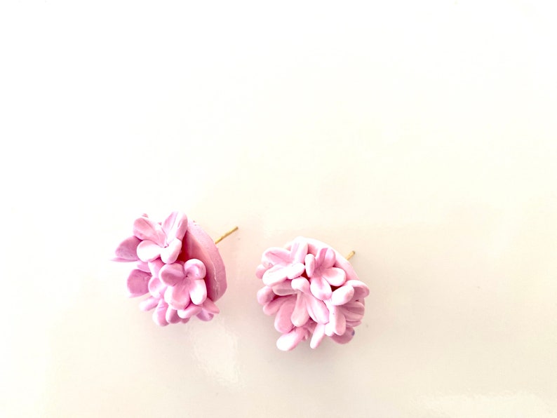 Floral Stud Earrings,Flower Earrings Statement Jeweley Clay Jewelry,Bridesmaid Earrings