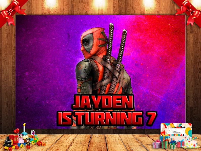 Deadpools Deadpools Birthday Backdrop Deadpools Party Etsy