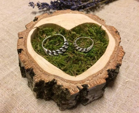 Ring Bearer Pillow Alternative White Birch Slice Woodland Etsy