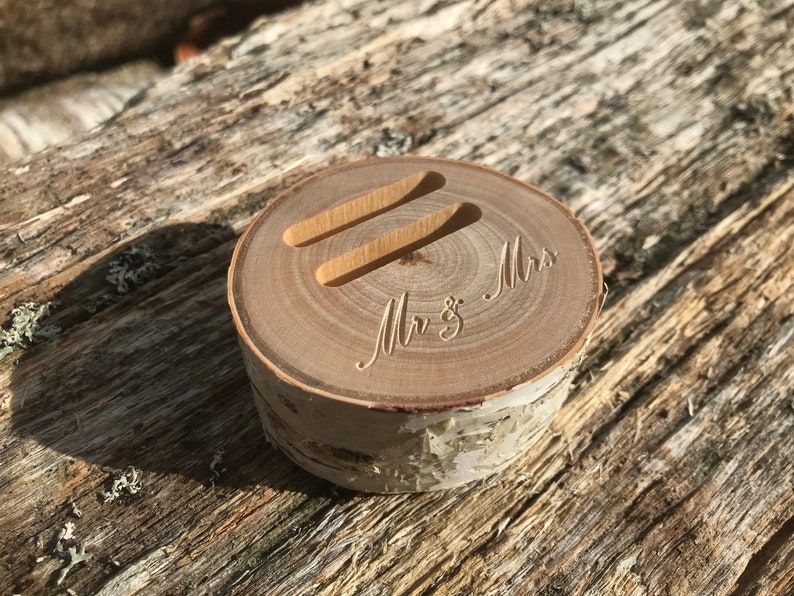 wedding wood slice Rustic ring bearer pillow wedding decoration wood wedding decor ring pillow alternative rustic ring box