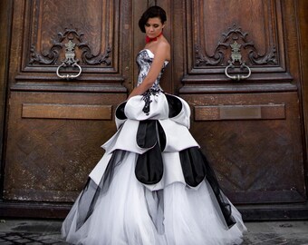 black and white wedding dresses for sale