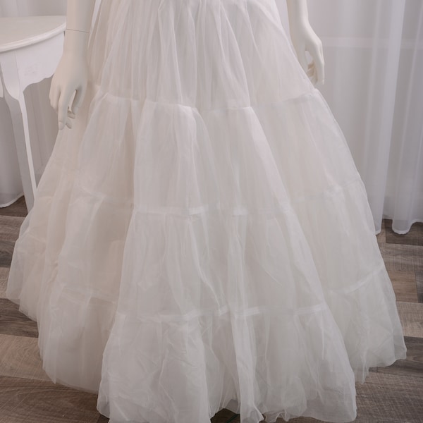 Petticoat for supporting the full-skirted silhouette of wedding gowns.