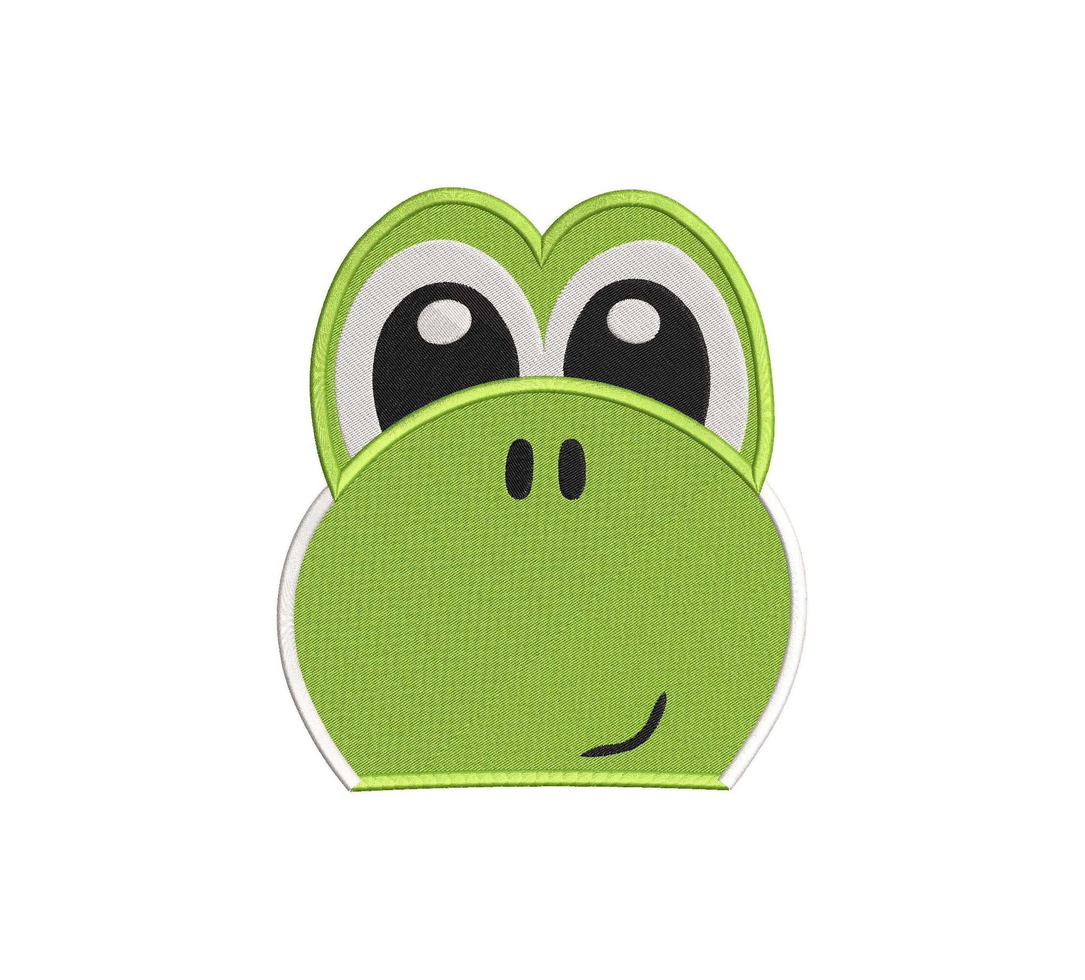 Yoshi Super Mario Head Fill Machine Embroidery Design Etsy