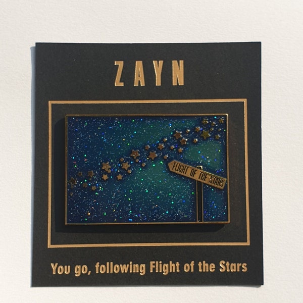 Zayn Malik Flight of the Stars inspired enamel pin badge -  soft glitter translucent enamel pin