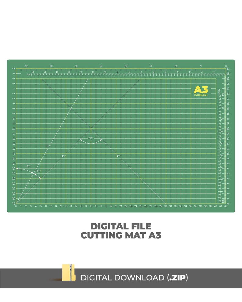Cutting Mats A3 A4 Template SVG Digital Measurement Cricut Guide | Mat ...