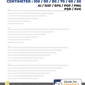 Schaalverdeling liniaal inch & centimeter, SVG, Pdf, Eps