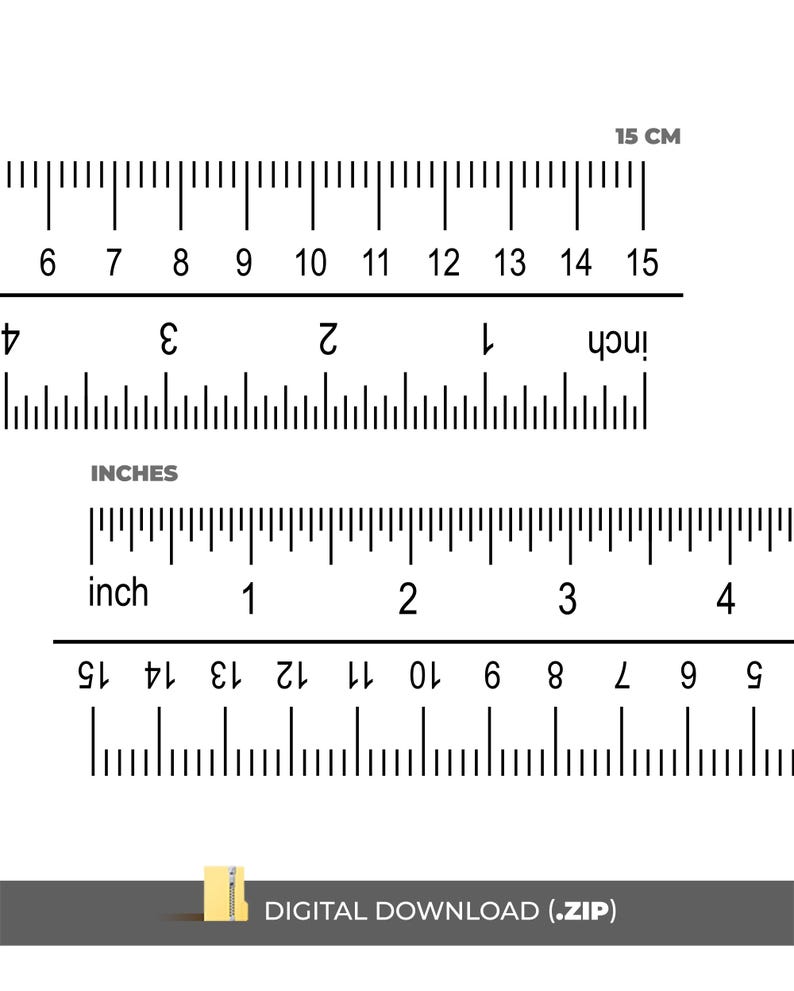 Floder And Ruler Straight Ruler SVG Laser Files | Metric Inch Measuring Tape (digital ...