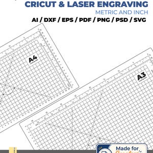 Cutting Mat Svg Printable A3 A4 for Cricut Laser Engraving (Digital Download)