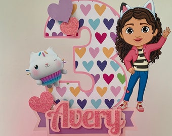 Gabbys Dollhouse Cake Topper Printable Etsy