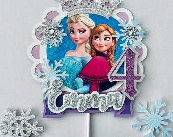 Adorno para tarta de Frozen/Fiesta de cumpleaños de Frozen/Decoraciones para fiesta de Frozen/Regalos de Frozen/Adorno para cupcakes de Frozen