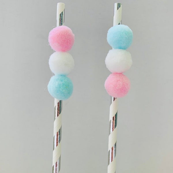 Gender reveal straws/gender reveal party/Gender reveal decorations.