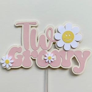 Two groovy cake topper/ Groovy one cake topper/ Boho cake topper