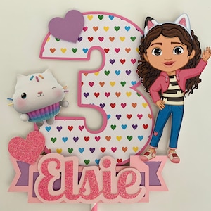 Gabby dollhouse cake topper/Gabby dollhouse party decorations/Gabby dollhouse birthday topper