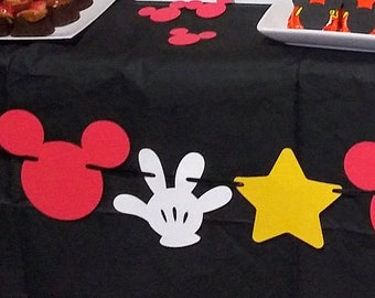 Mickey Mouse garland/ Mickey Mouse banner/ Mickey mouse brthday party/ Mickey decorations/ Mickey mouse baby shower