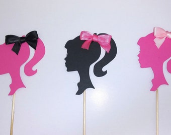 barbie silhouette party supplies