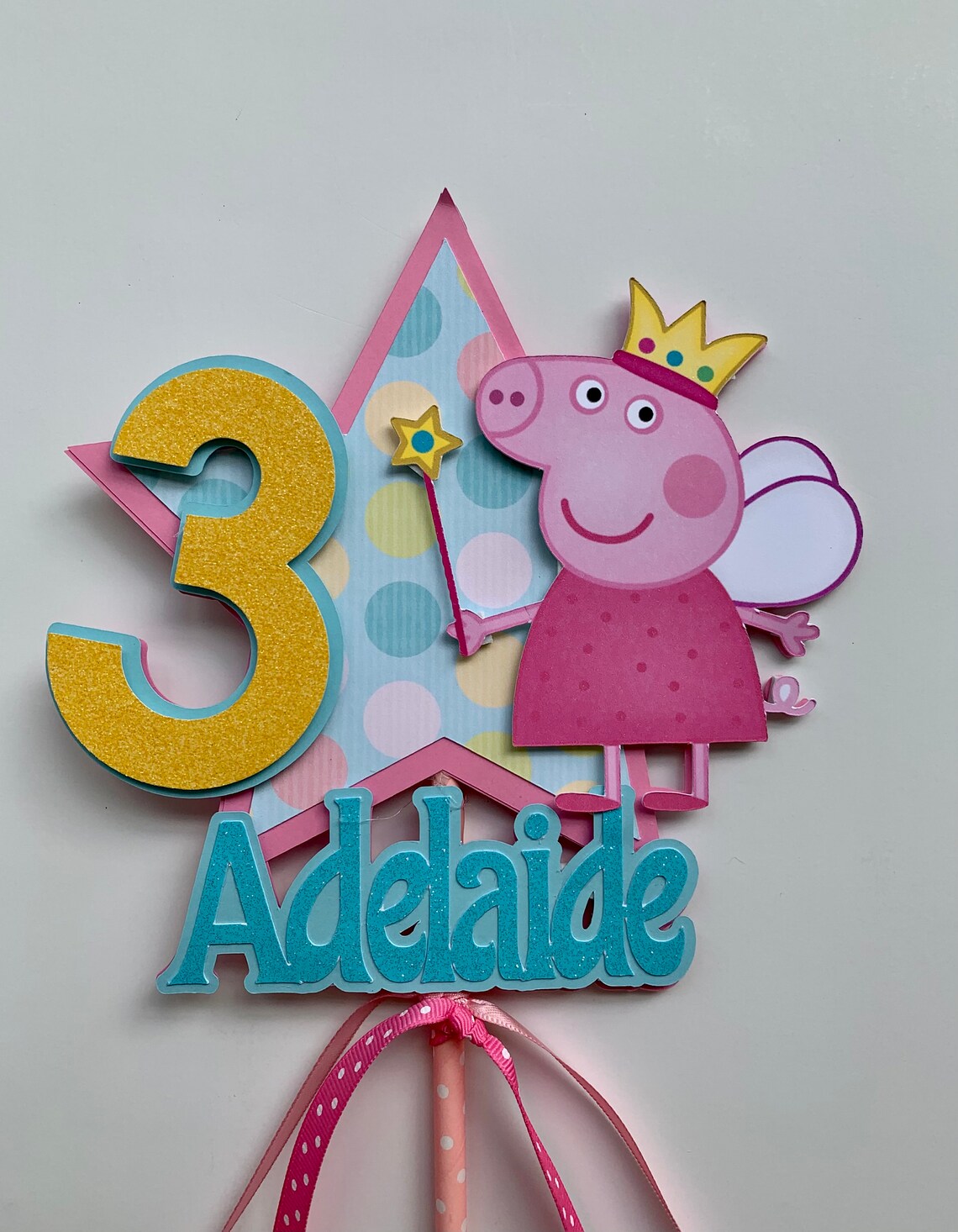 Peppa Pig Cake Topper/ Peppa Pig Party Decorations/peppa Pig Etsy