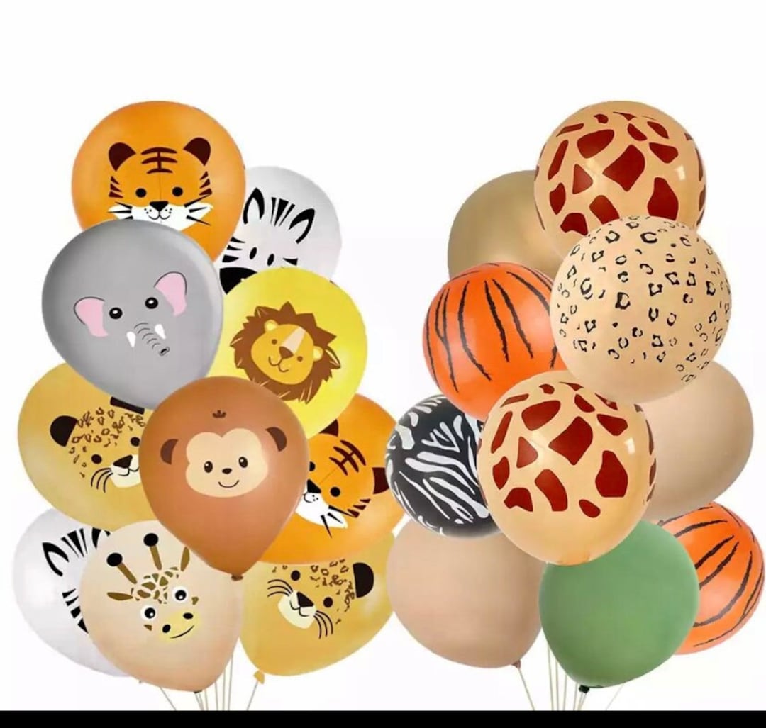 Safari Balloons 20/ Jungle Animals Balloons/ Safari Baby Etsy