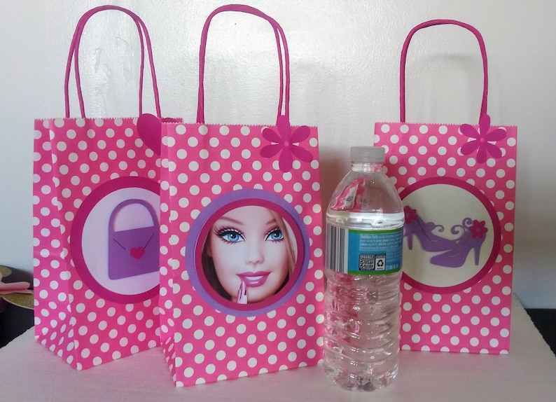 Barbie inspired candy bags/Barbie party decorations/Fashion | Etsy