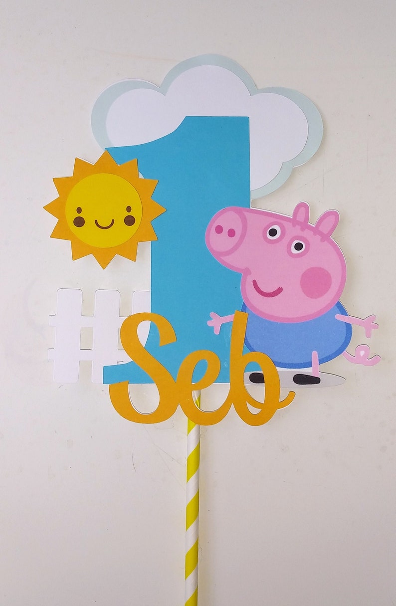 Peppa pig cake topper/ pig cake topper/ Peppa pig Peppa pig cake topper/ pig cake topper/ Peppa pig