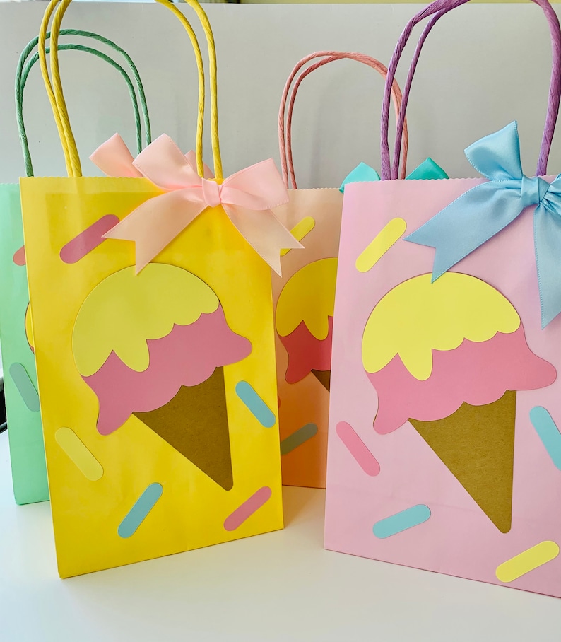 Ice Cream Candy Bags/ Ice Cream Party Bags 4/ Ice Cream Etsy