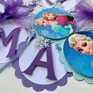 Frozen banner/ Frozen birthday decor/Frozen backdrop/Elsa banner/Frozen party decorations