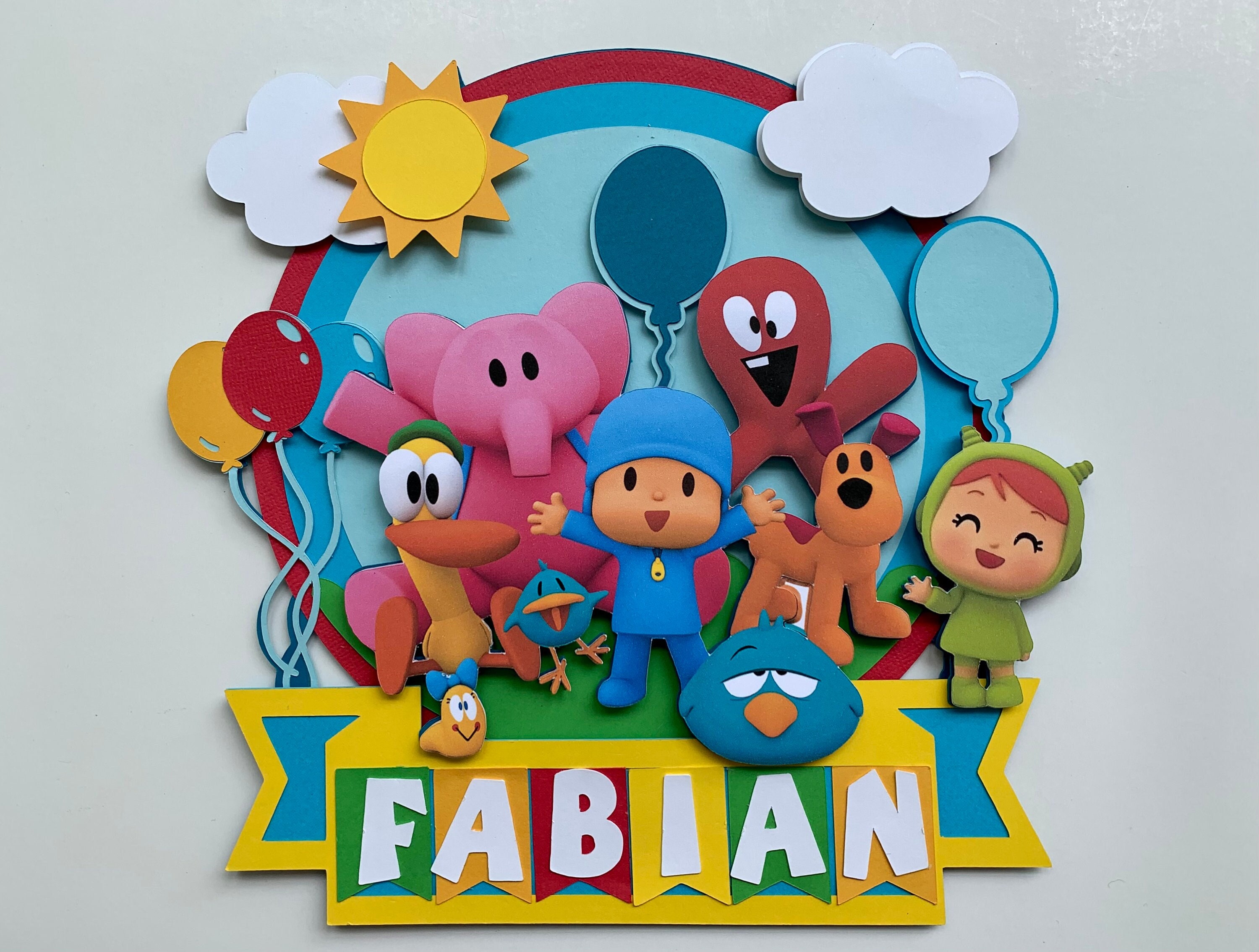 POCOYO PARTY SUPPLIES DECORATION BALLOONS BANNER TABLE COVER THEME