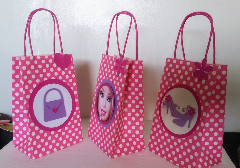 Barbie inspired candy bags/Barbie party decorations/Fashion | Etsy