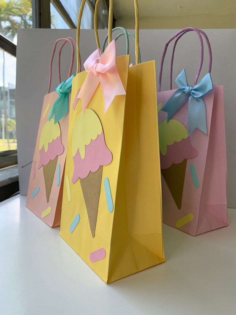 Ice Cream Candy Bags/ Ice Cream Party Bags 4/ Ice Cream Etsy