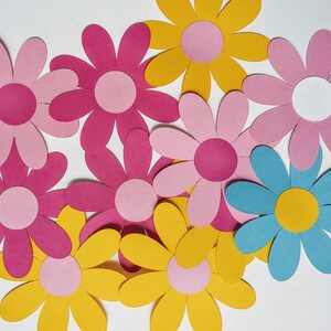 Bloemenuitsparingen/XXL bloemen confetti / Varkensfeestdecoraties/ zomerfeestdecor/ lentedecoraties/trollendecoraties