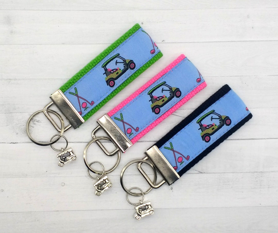 Golf Cart/locker Keychain /golf Favor Gift/3 Inch Golf Keyring/ Golf ...