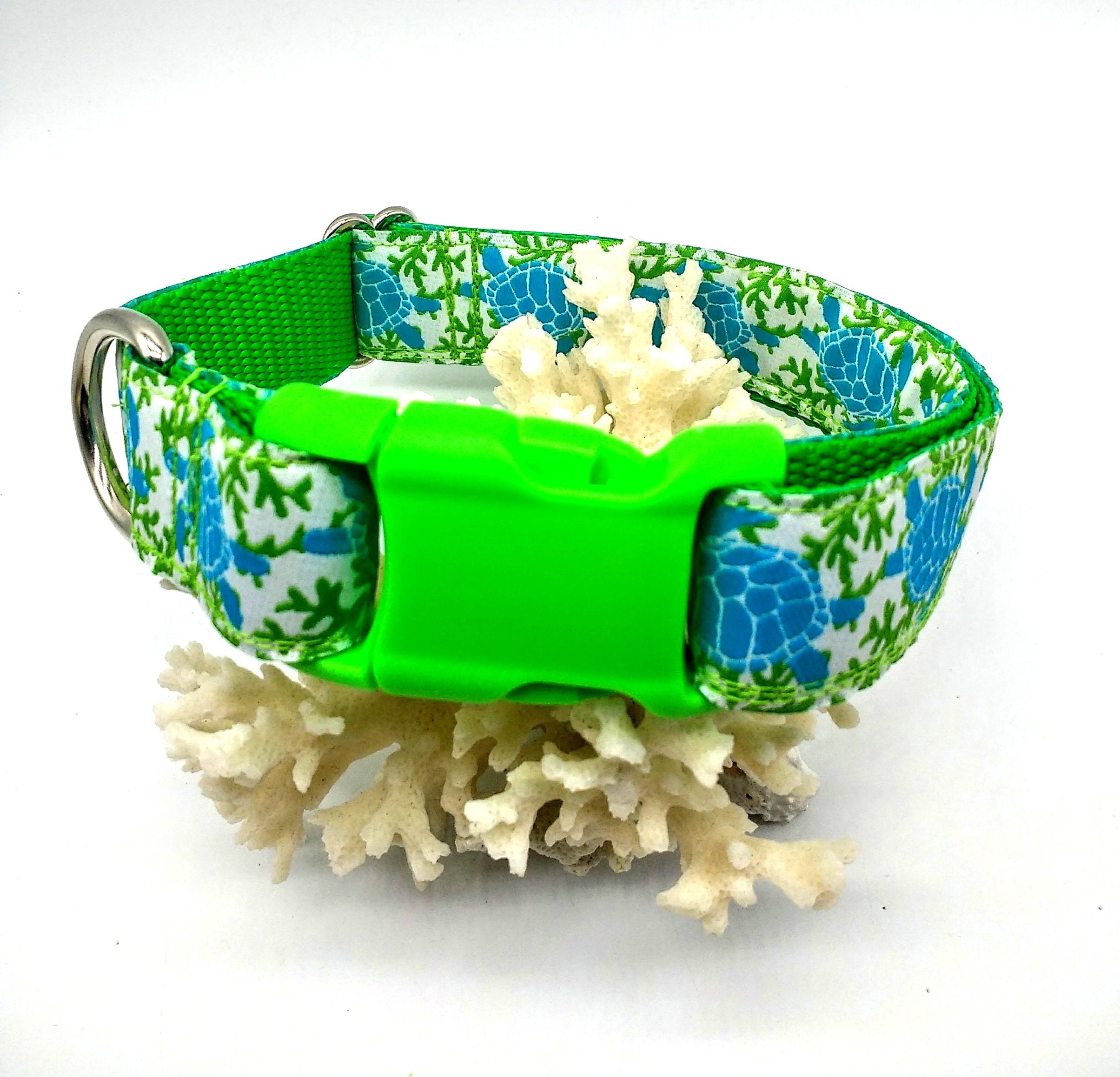 Sea Turtle Dog Collar/Adjustable 1 wide Dog Collar/ Etsy