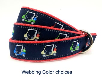 Child Golf Webbing Belt/Youth Golf D-Ring Belt/Jacquard Golf Cart Golf Belt
