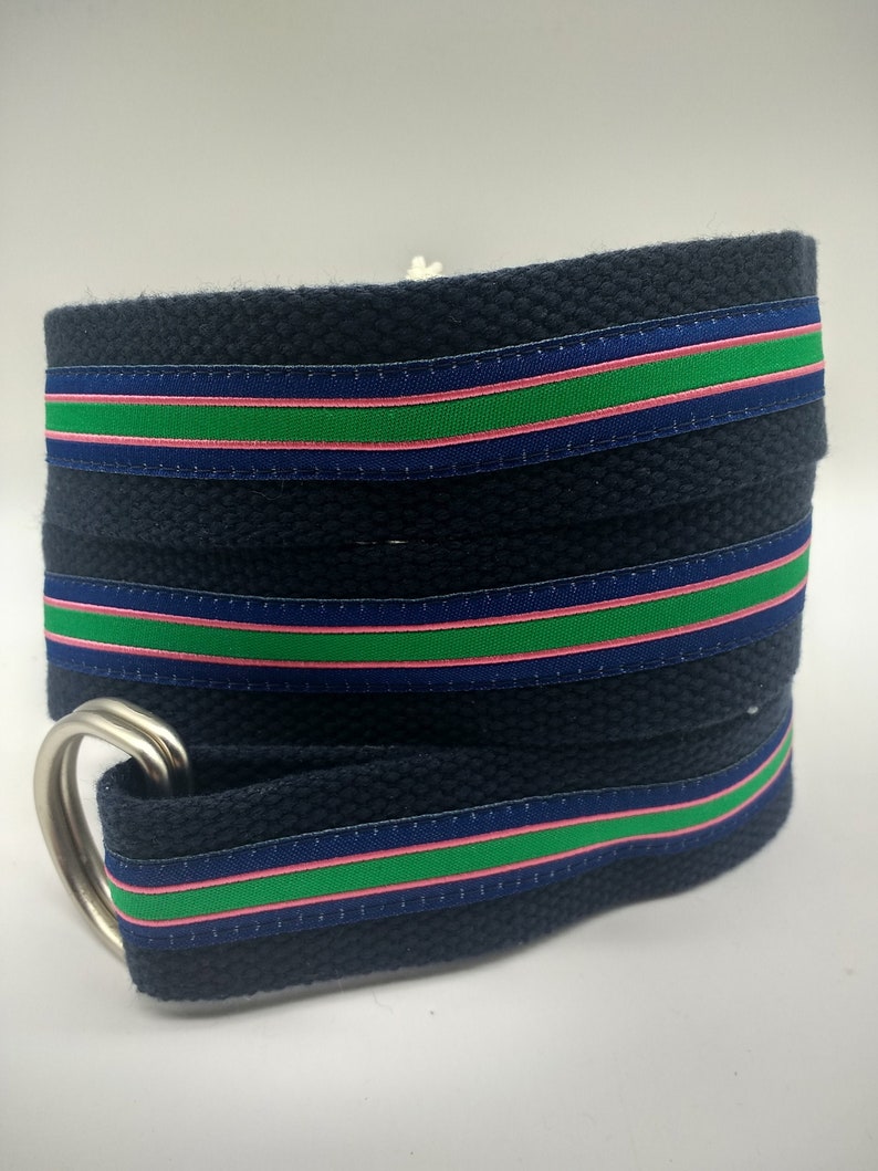Mens Jacquard Stripe Ribbon Belt/Preppy Belt/D-Ring Belt | Etsy
