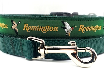 Duck Remington © Dog Collar/ Adjustable Duck Collar in 1 inch width/ Matching Solid Color Leash Option