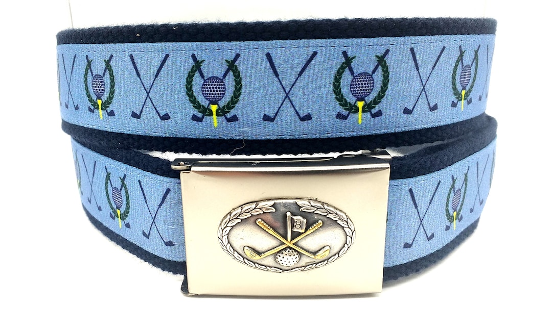 Men's Golf Belt/preppy Golf Ribbon Belt/ Etsy