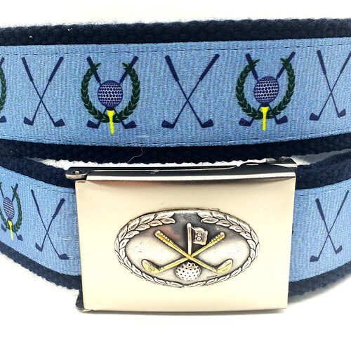 Men's Golf Belt/preppy Golf Ribbon Belt/ Etsy