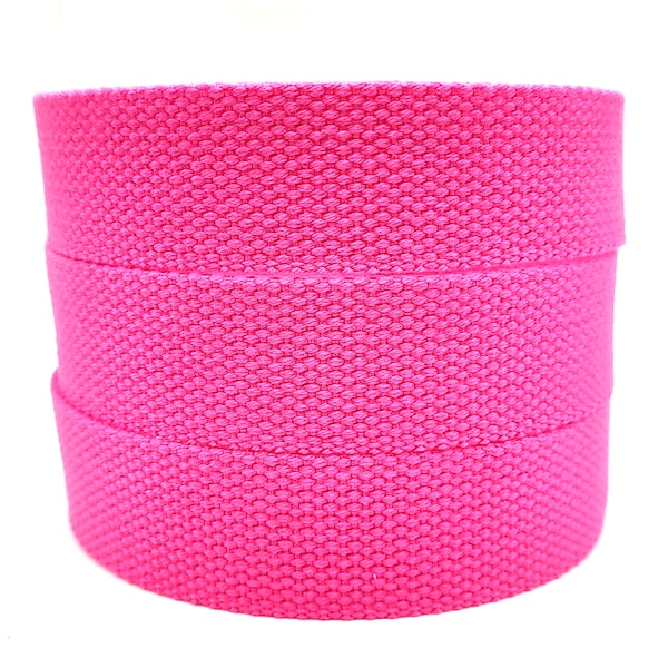 Webbing Sale/ Hot Pink Webbing/Webbing Sold By The Yard/Precut 46 Inch Lengths/1 -1/4 inch wide webbing/