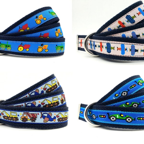 Child Plane, Race Car, Tractor Belts/Boys Ribbon D-ring belts/jacquard Ribbon Child Belts