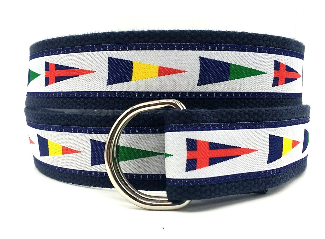 Classic Nautical Flag Belt/jacquard Flag Ribbon/preppy Ribbon Etsy
