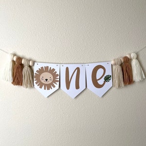 Wild One High Chair Garland Lion First Birthday Wild One Banner High Chair Boho Banner