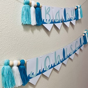 Surf Baby Shower Boho Surf Baby Shower Custom Banner image 4