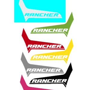 Honda Rancher Tank Decals, Pair of 12 x 20 Inch ATV Side Graphics, Replacement Vinyl Stickers, Multiple Colors