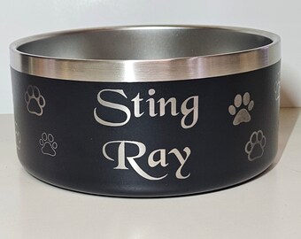 32 oz Stainless Pet bowls, dog cat pet, non slip Custom Engraved Dog Bowl,  Personalized Dog Bowl, Custom Insulated Pet Food Bowl for Cat.