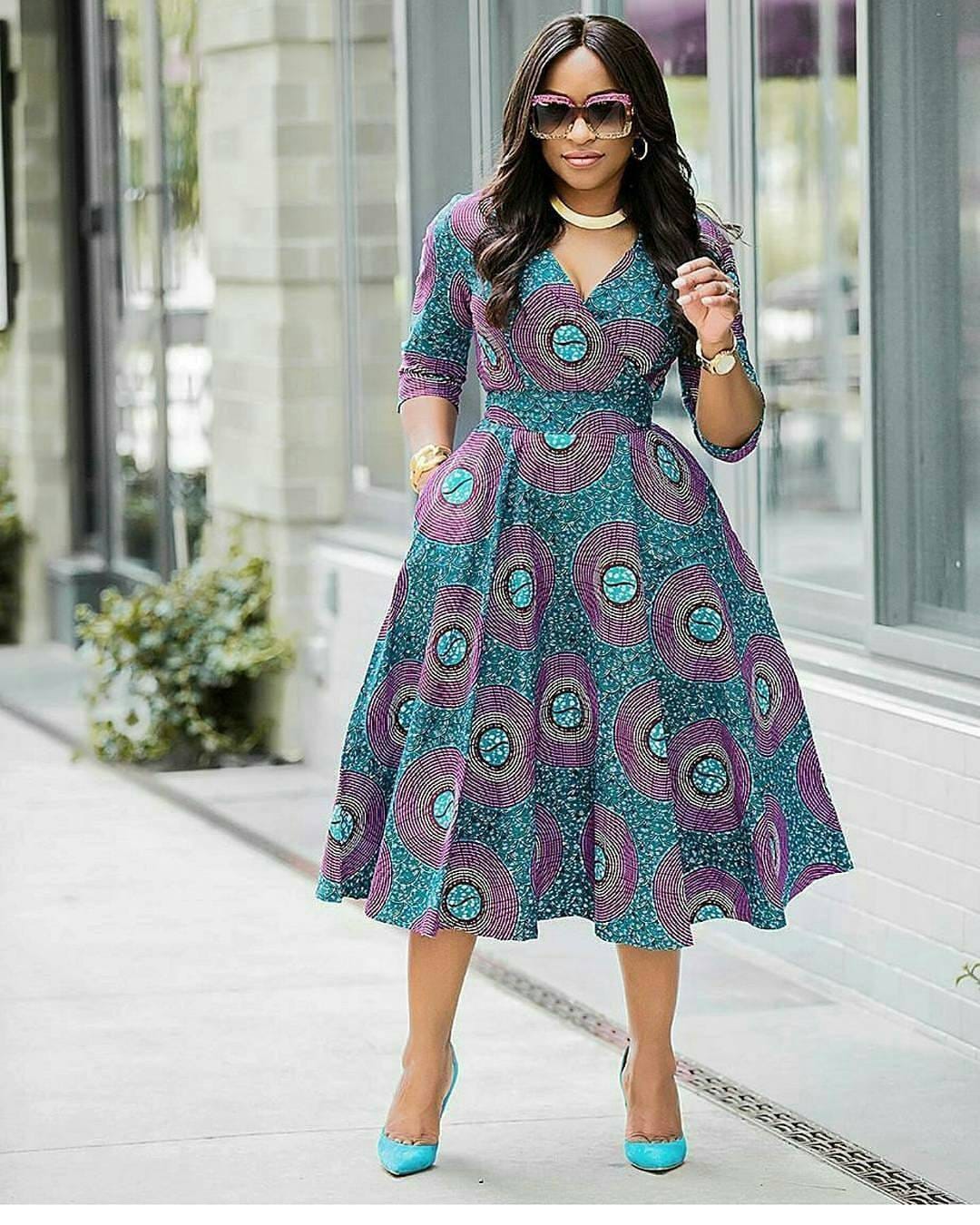 Double Breasted Ankara Dress African Ankara Dress African Etsy Uk