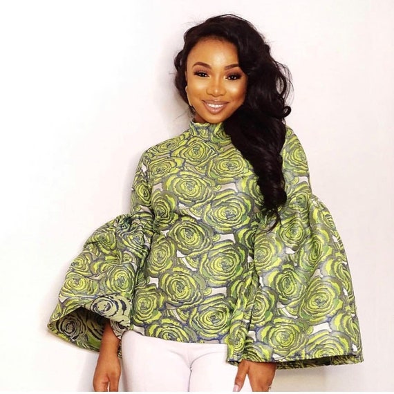 ankara gown with collar
